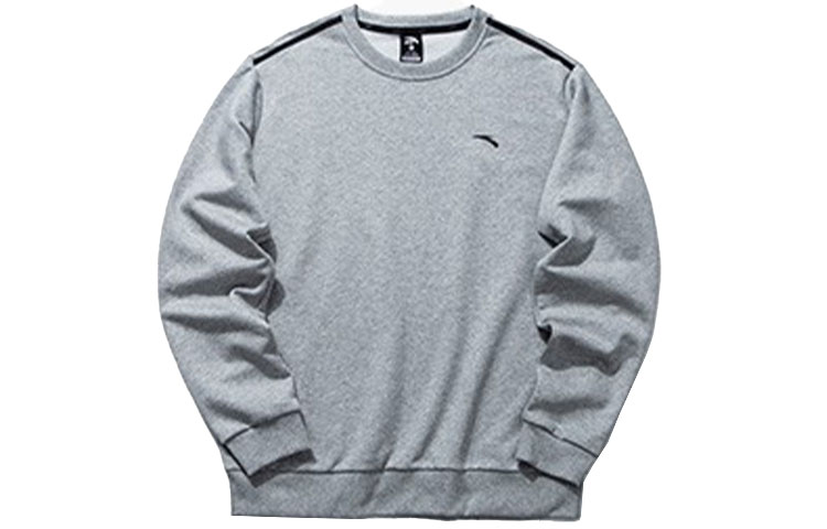 Anta Casual Crewneck Pullover Logo Sweatshirt Gray 952147769-13
