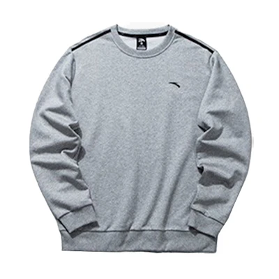 Anta Casual Crewneck Pullover Logo Sweatshirt Gray 952147769-13