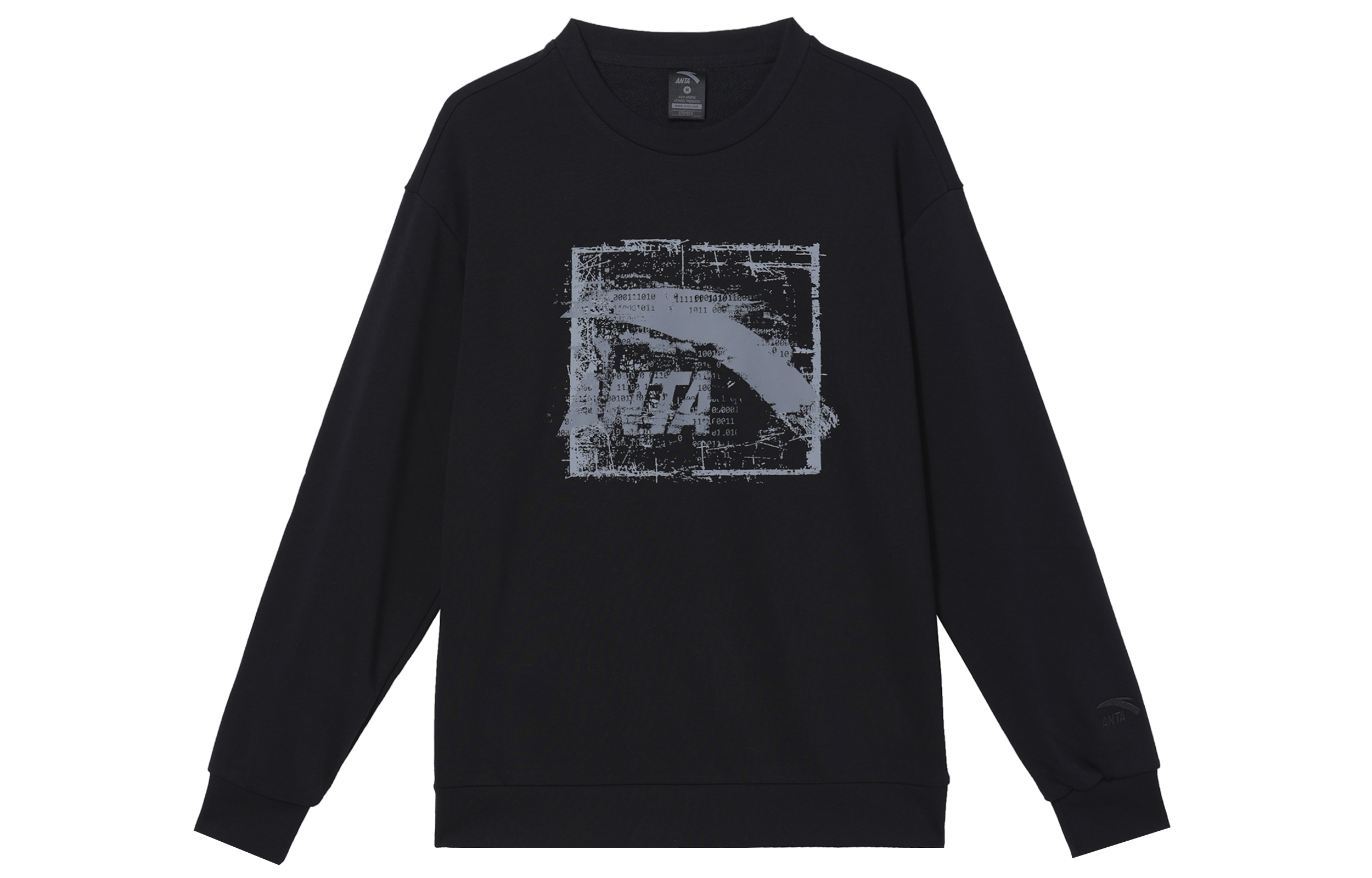 Anta Casual Crewneck Pullover Sweatshirt Life Series - Basic Black 952438701-5