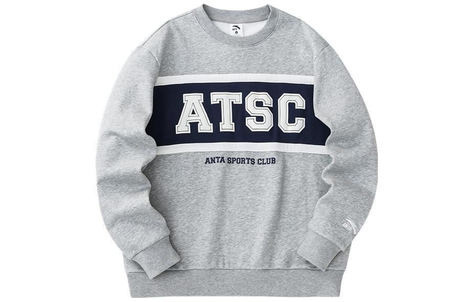Anta Casual Fleece Pullover Crewneck Sweatshirt Loose Fit 152348706-2