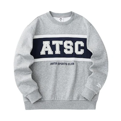 Anta Casual Fleece Pullover Crewneck Sweatshirt Loose Fit 152348706-2