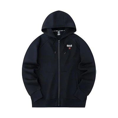 Anta Casual Hoodie Black Unisex - Back Chinese Print, Zip-Up, Long Sleeve 952238710-1