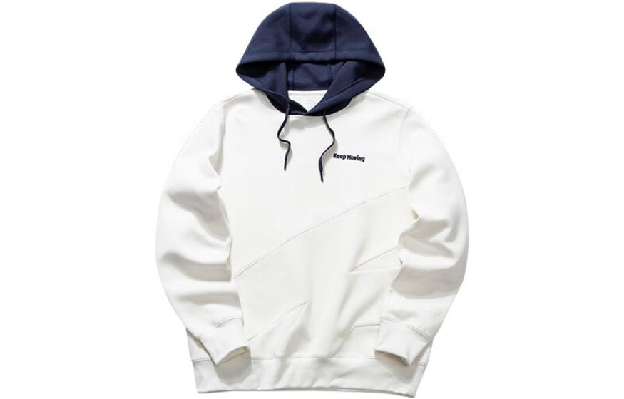Anta Casual Hoodie Letter Print Pullover in Beige 152038703-1