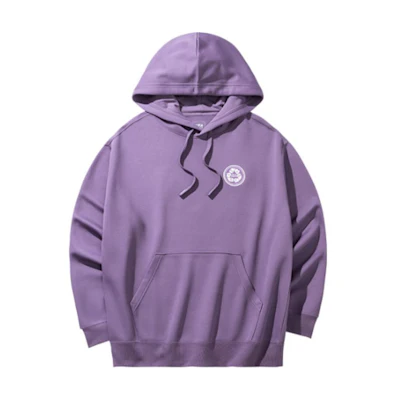 Anta Casual Hoodie Purple - Relaxed Fit, Letter Print, Simple Design 172438707-2