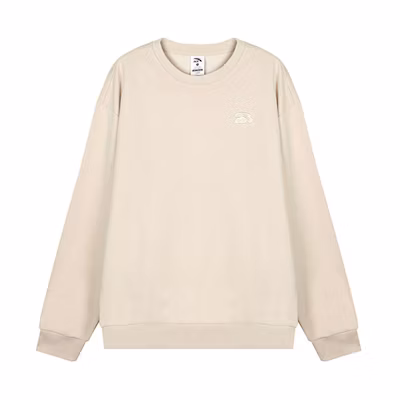 Anta Casual Knit Base Layer Fleece Sweatshirt Unisex - Smoky Gray 972348711-3