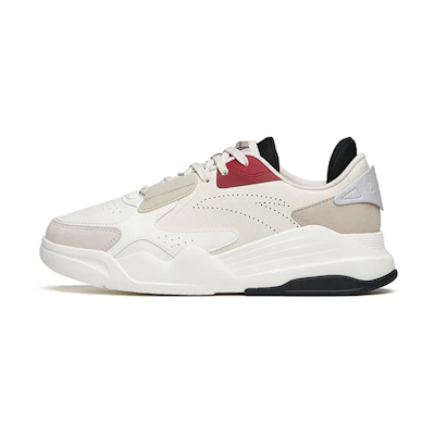 Anta Casual Leather Low Top 'White Grey'