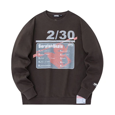 Anta Casual Letter Crewneck Pullover Sweatshirt Deep Brown 152338717-3