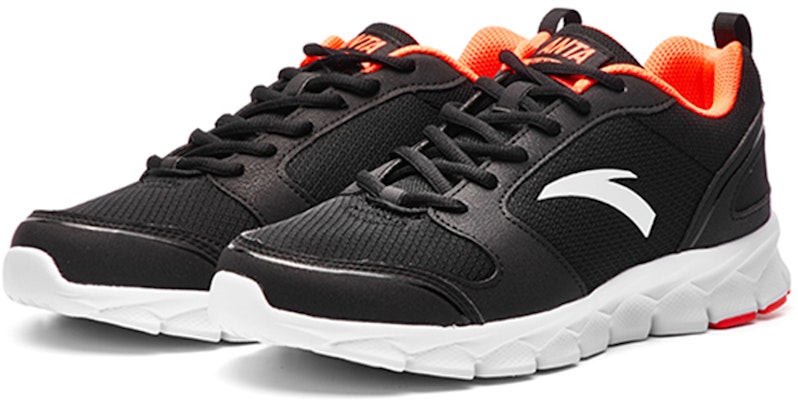 Anta Casual Lightweight Breathable Low-Top Running Shoe 'Black Orange White' 91635516-13 Lookbook Anta Casual Lightweight Breathable Low-Top Running Shoe 'Black Orange White' 91635516-13