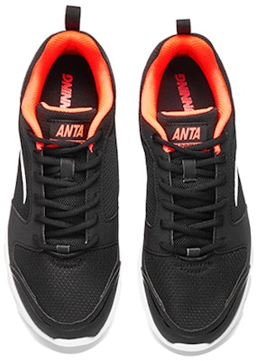 Anta Casual Lightweight Breathable Low-Top Running Shoe 'Black Orange White' 91635516-13 Shop Anta Casual Lightweight Breathable Low-Top Running Shoe 'Black Orange White' 91635516-13
