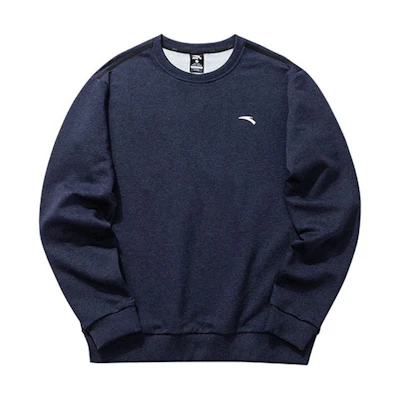 Anta Casual Logo Pullover Sweatshirt Blue Heather Gray 952147769-15