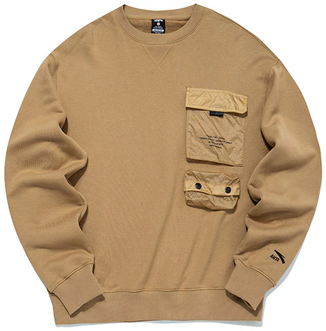 anta-casual-loose-fit-crewneck-pullover-sweatshirt-khaki-152148742-1
