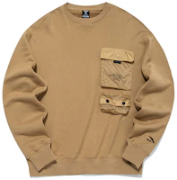 Anta Casual Loose-Fit Crewneck Pullover Sweatshirt Khaki 152148742-1 Anta Casual Loose-Fit Crewneck Pullover Sweatshirt Khaki 152148742-1