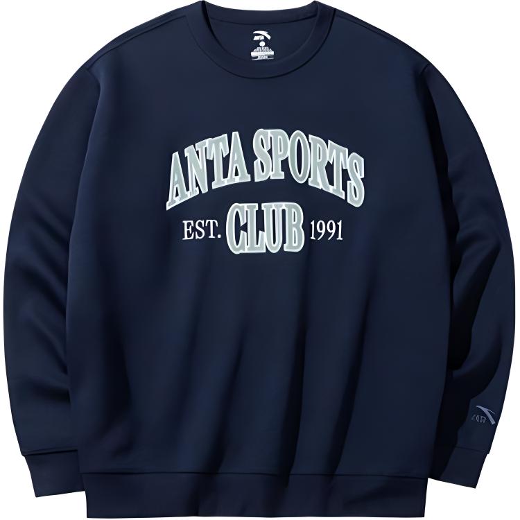 Anta Casual Loose Fit Breathable Sweatshirt in Midnight Black 152438701-5