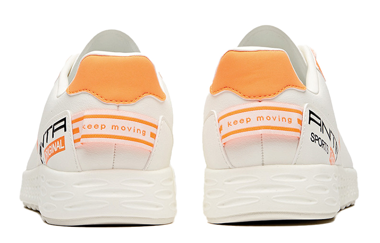 Shop Anta Casual Low-Top Sneakers 'White Orange' 112028069-1