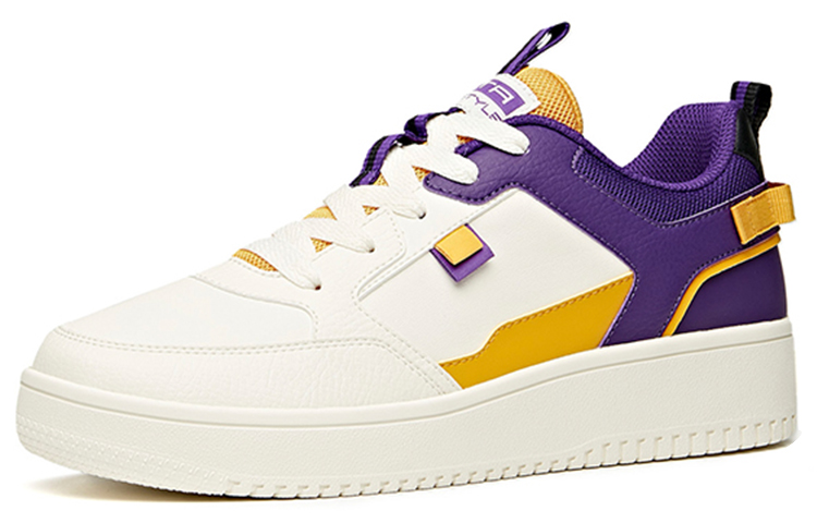 Shop Anta Casual Low 'White Purple Yellow' 912018066-14