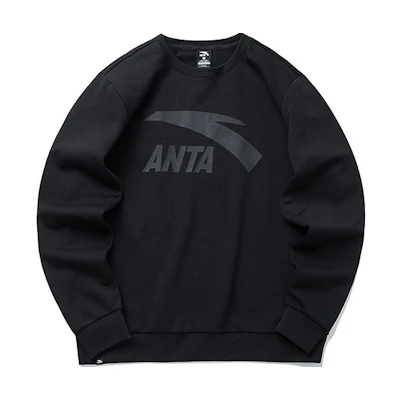 Anta Casual Pullover Printed Long-Sleeve Sweatshirt Black 952138737-4