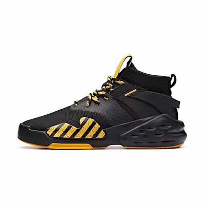 Anta Casual Skate Shoe 'Black Yellow'