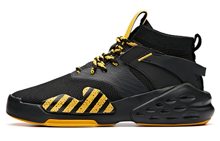 Anta Casual Skate Shoe 'Black Yellow' 11918081-7