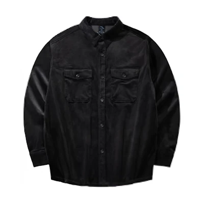 Anta Casual Solid Color Button-Up Long Sleeve Jacket in Dark Brown-Grey 952448602-3