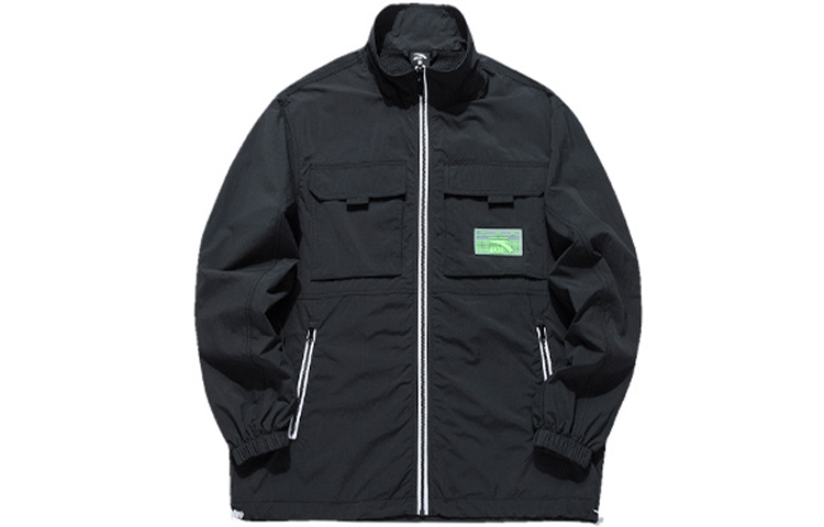 Anta Casual Sports Woven Loose-Fit Stand Collar Jacket Unisex Black 152138607-3