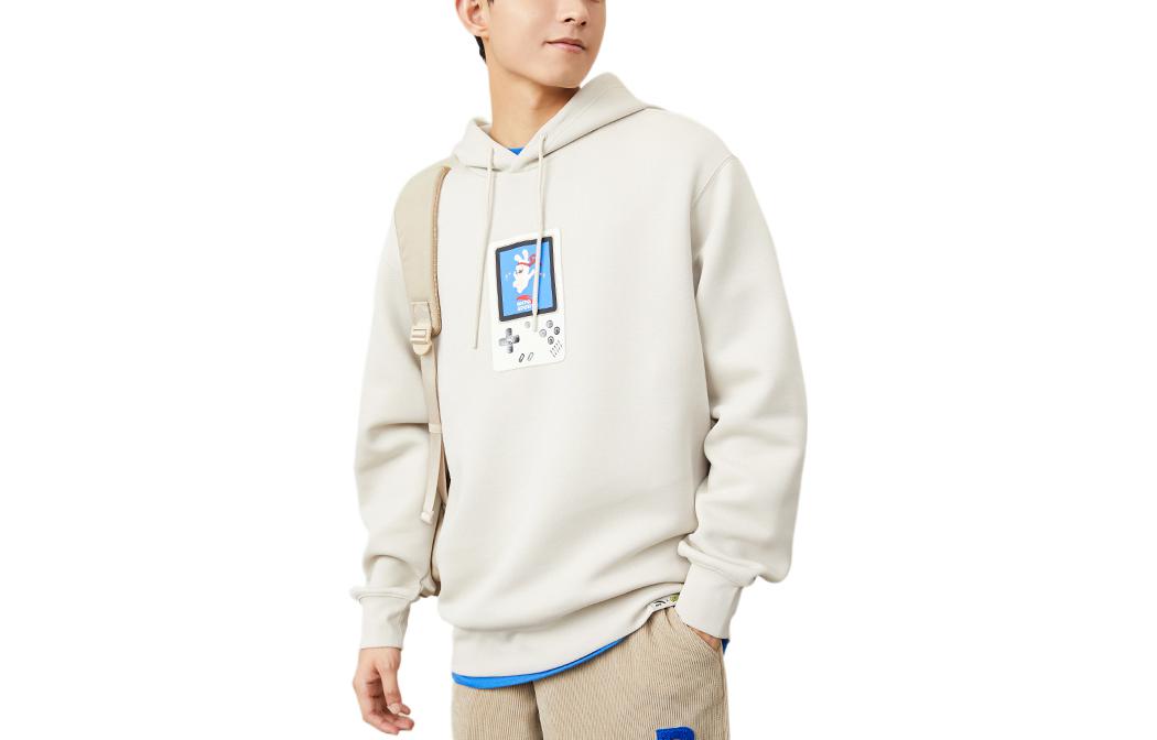 Anta Casual Unisex White Sweatshirt with Minimalist Graphic Print 172248705-1