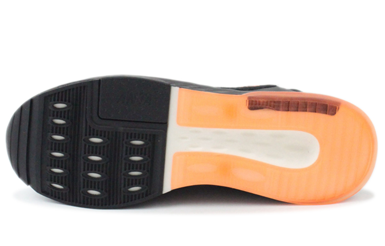 Shop Anta安踏 冬季休閒鞋慢跑鞋 黑橙色