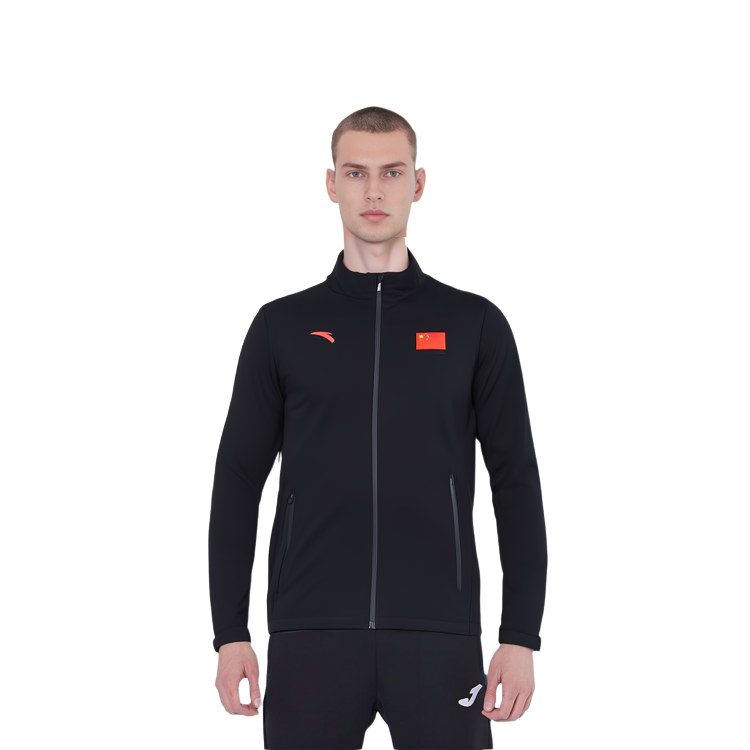 Purchase Anta Champion All-Weather  Black Jacket with Logo and Flag Design. 152350611-2