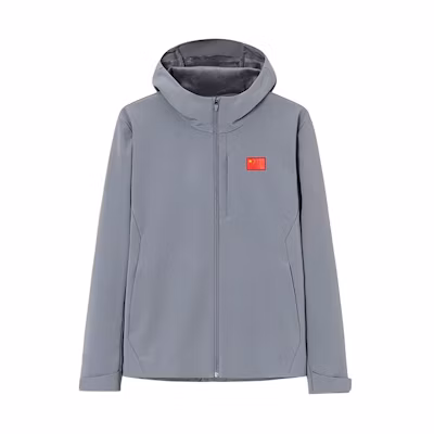 Anta Champion All-Weather Fleece Lined Zip Hoodie Jacket Cloud Gray 152410602-5