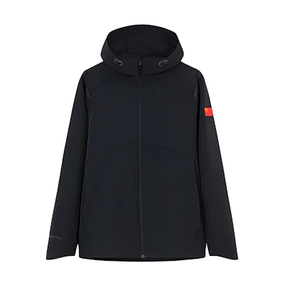 Anta Champion All-Weather Black Fleece Hooded Sports Jacket 152410611-3