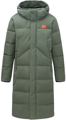 Anta Champion All-Weather Flag Edition Long Down Jacket Unisex - Jade Green 152350903-4 Buy Anta Champion All-Weather Flag Edition Long Down Jacket Unisex - Jade Green 152350903-4