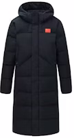 Anta Champion All-Weather Flag Long Down Jacket Unisex Black 152350903-2 Anta Champion All-Weather Flag Long Down Jacket Unisex Black 152350903-2