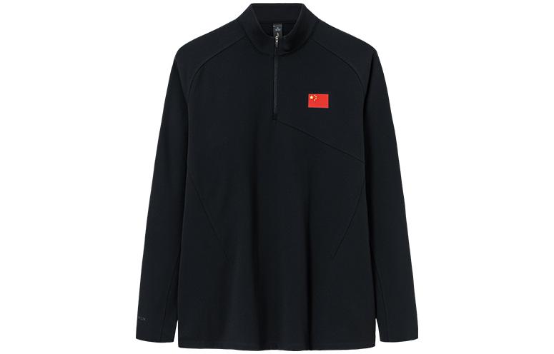 Anta Champion All-Weather Fleece Half-Zip Knit Sweatshirt Basic Black 152410401-2