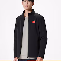 Shop Anta Champion All-Weather Fleece Zip Jacket Basic Black 152340615-3