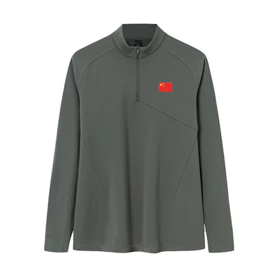 Anta Champion All-Weather Half-Zip Fleece Sweatshirt - Celestial Green 152410401-3