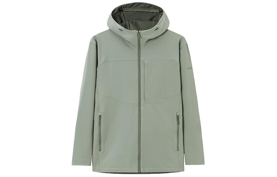 Anta Champion All-Weather Hooded Jacket Sandstone Green Water-Resistant 152410606-5