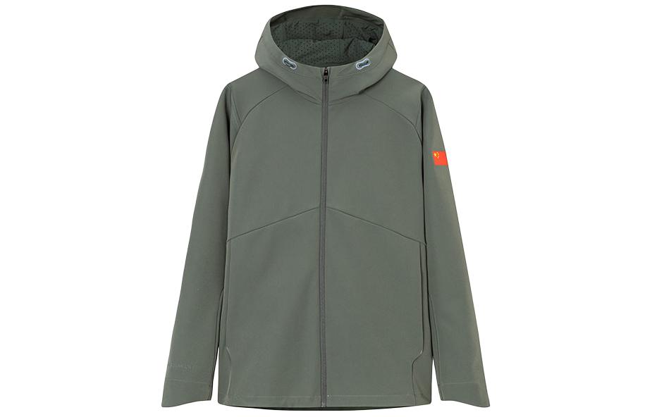 Anta Champion All-Weather Hooded Woven Jacket in Celadon Green 152410611-4
