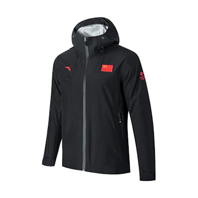 Anta Champion All-Weather Hooded Zip Windbreaker Jacket Black 152210611-2