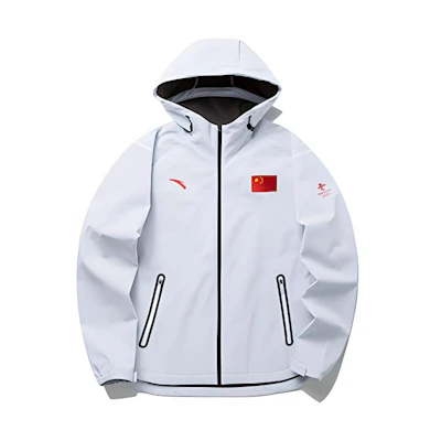Anta Champion All-Weather Logo Print Zipper Hoodie Jacket Men White. 152140603-1