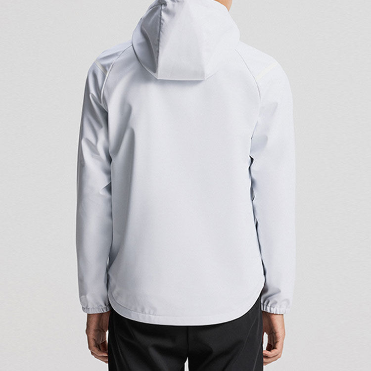 Sizing 安踏冠軍全天候標誌印花拉鍊連帽外套男款白色 152140603-1