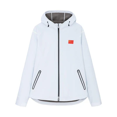 Anta Champion All-Weather National Flag Hoodie Jacket - Pure White 152350609-1