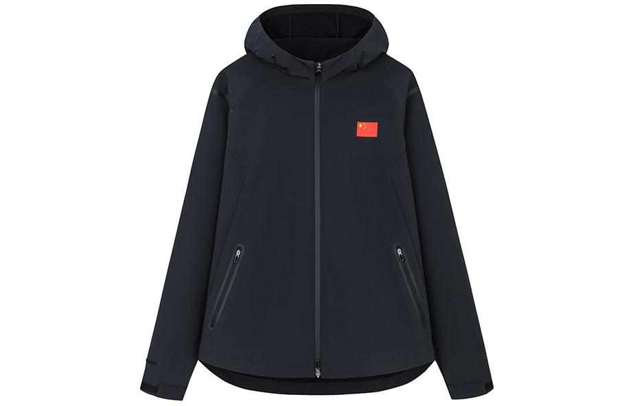 Anta Champion All-Weather Outdoor Sports Hooded Jacket Unisex - Basic Black. 152350609-2