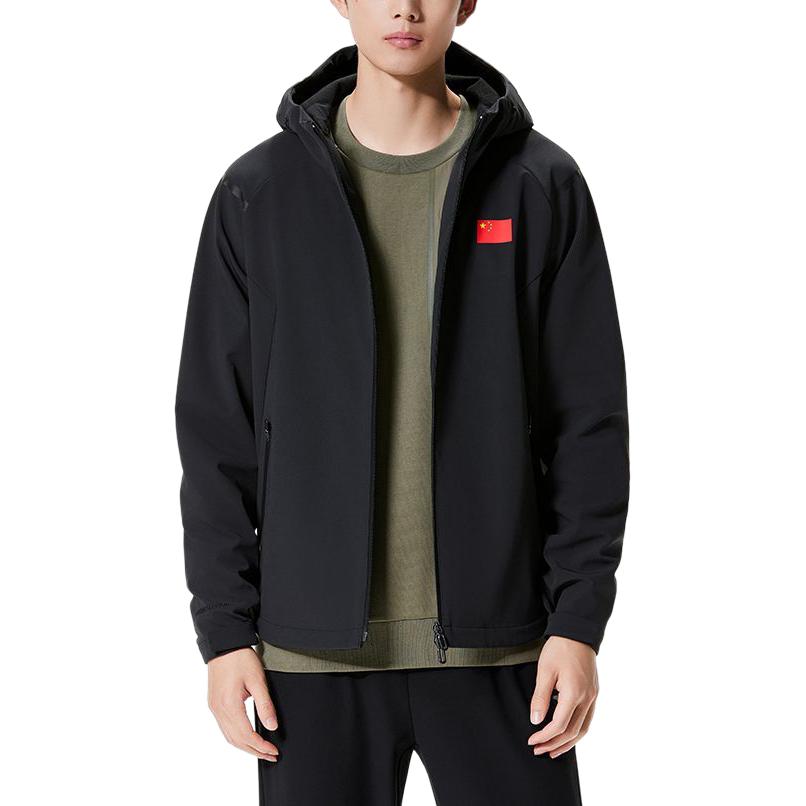 Shop 안타 챔피언 올웨더 아웃도어 스포츠 후드 자켓 유니섹스 - 기본 블랙. 152350609-2