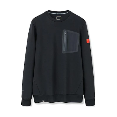 Anta Champion All-Weather Series Black Pullover Crewneck Sweatshirt 152310717-2