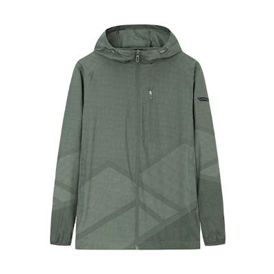 Anta Champion All-Weather Series Green Khaki Logo Hoodie Jacket 152320614-2