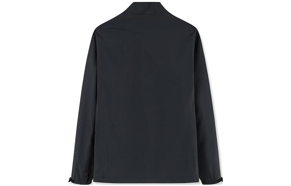 Lookbook 安踏冠军全天气系列男士基础款黑色编织休闲运动夹克 452340807-1