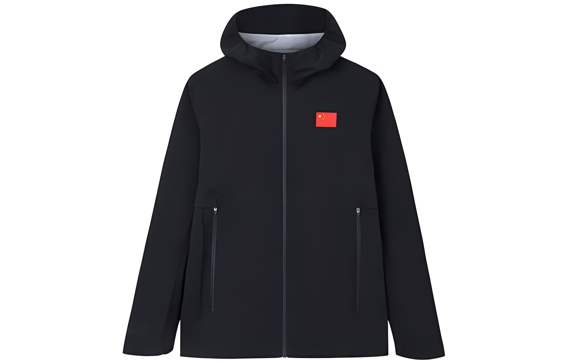 Anta Champion All-Weather Waterproof Jacket  Hoodie Black Casual Wear 152330602-3