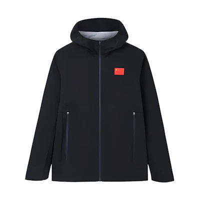 Anta Champion All-Weather Waterproof Jacket Hoodie Black Casual Wear 152330602-3