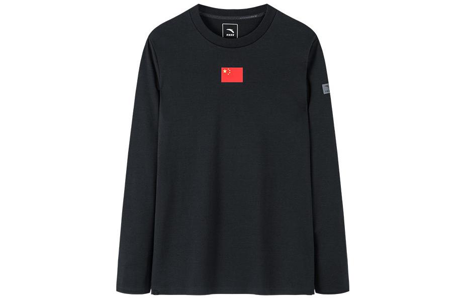 Anta Champion Culture Series Flag Patch Black Long-Sleeve Sweatshirt 152250401-2