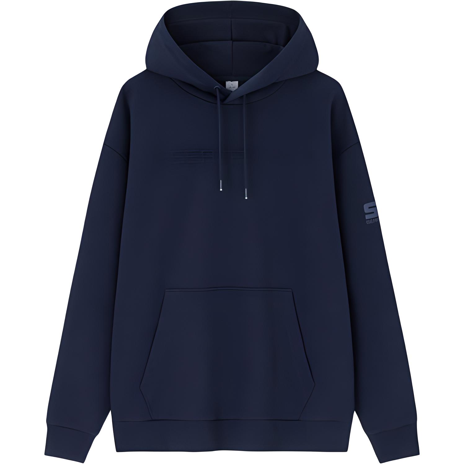 Anta Champion Outdoor Hoodie Antibacterial Pullover Navy Blue Sweatshirt 152340721-4