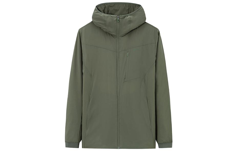 Anta Champion Outdoor Series Thickened Olive Green Hooded Jacket for Men 152340801-3